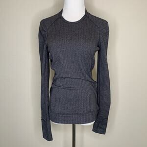 Lululemon  Herringbone Think Fast Long Sleeve Top Sz 6